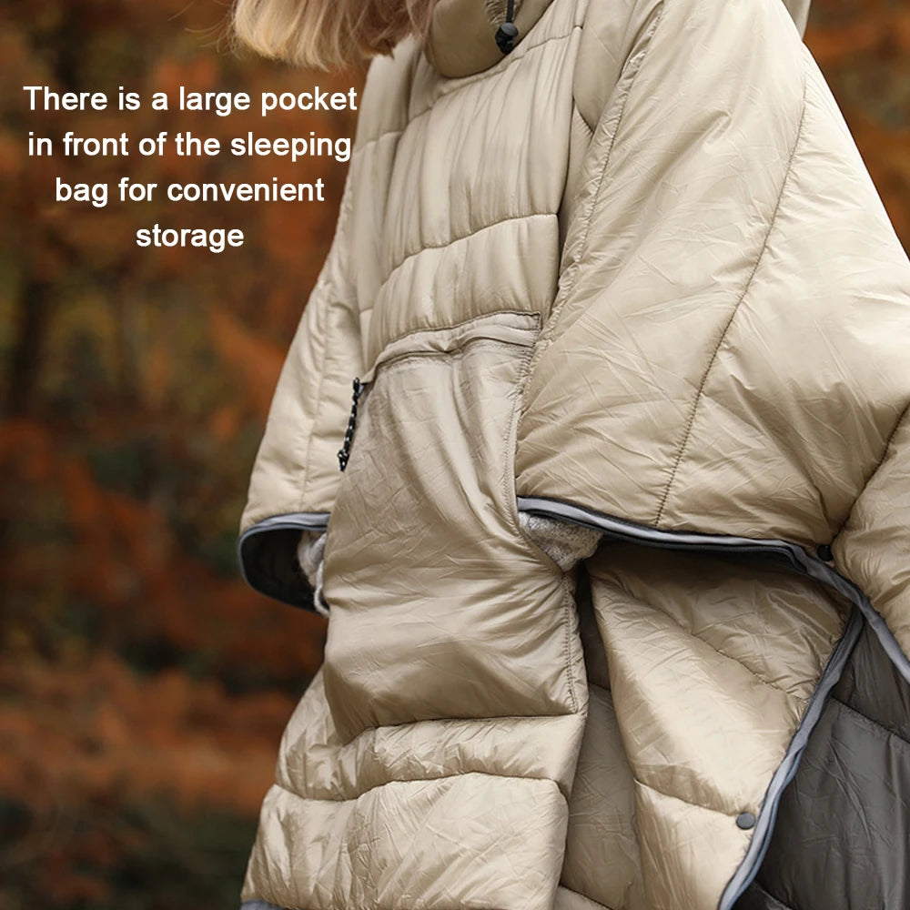 Winter Wearable Sleeping Bag Poncho